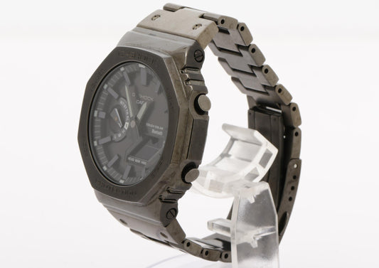 CASIO カシオ 時計 GSHOCK FULL METAL 2100 Series GMB2100BD1AJF ブラック ステンレススチール メンズ アナデジ 美品
