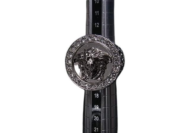 VERSACE ヴェルサーチェ リング 指輪 メデューサ シルバー メタル ユニセックス ラインストーン