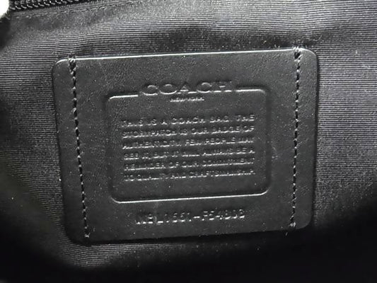 COACH コーチ ビジネスバッグ シグネチャー F54803 ブラック グレー PVC レザー メンズ 2WAY シルバー金具