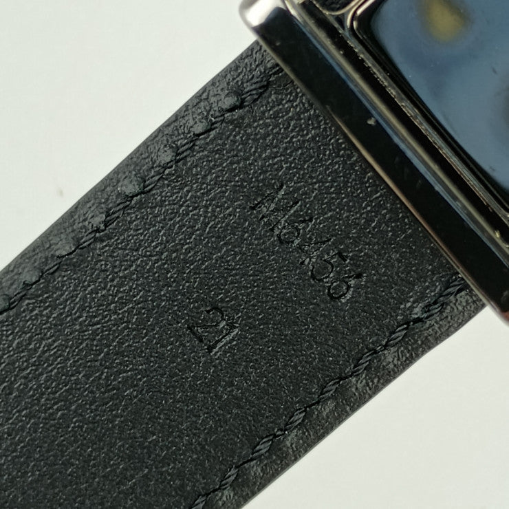 超美品 LOUIS VUITTON ルイ ヴィトン ブレスレット・LV スリム M6456Dブラック モノグラムエクリプスキャンバス カーフレザー メンズ シルバー金具 #21