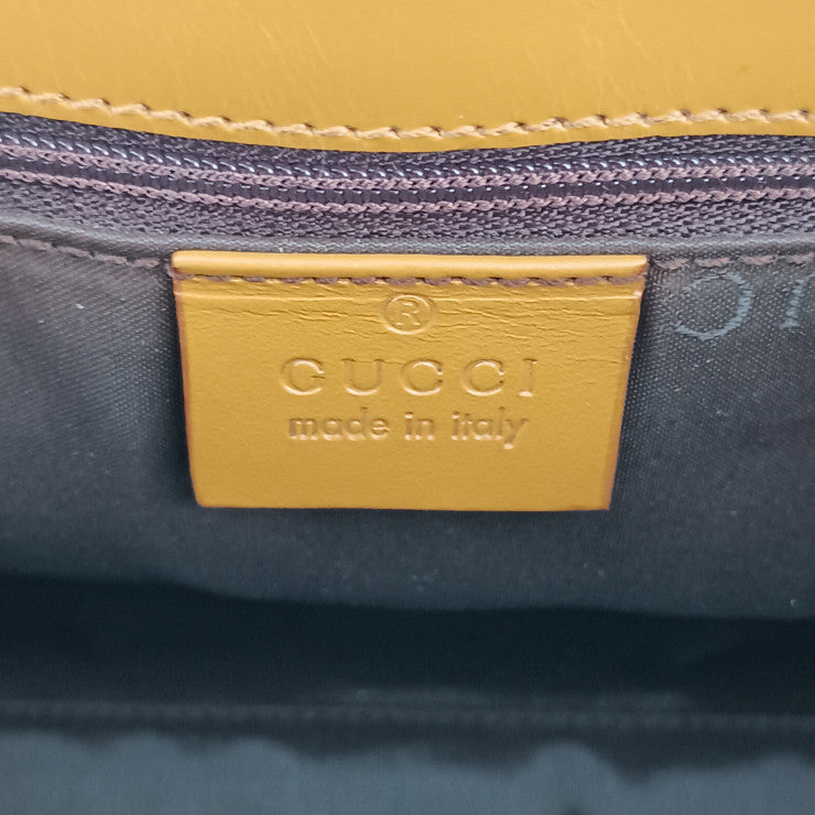 超美品 GUCCI グッチ ハンドバッグ ジャッキー 002 1068 ベージュ系 ライトブラウン系 ゴールド金具 GGキャンバス レザー レディース ショルダーバッグ