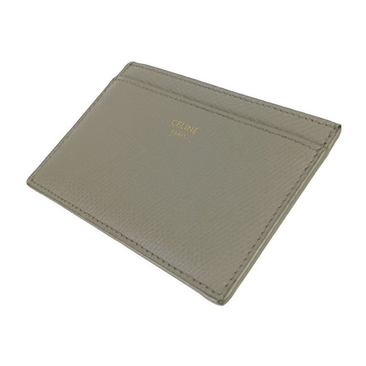 美品 CELINE セリーヌ カードケース プレーン カードホルダー 10B703BEL.10BL グレー系 グレインドカーフスキン ユニセックス 名刺入れ パスケース