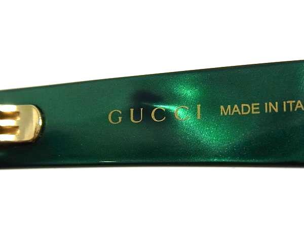 GUCCI グッチ サングラス GGマーモント GG0960SA ブラック グリーン クリアグリーン プラスチック ユニセックス 美品