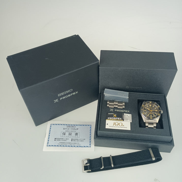 超美品 SEIKO セイコー 腕時計 プロスペックス Diver Scuba SBDC199 / 6R55-00G0 シルバー グレー文字盤 SS メンズ 100周年記念 メカニカルダイバーズ 1965 ヘリテージ スペシャルエディション 自動巻き