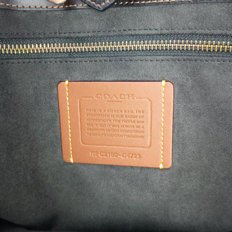 COACH コーチ トートバッグ レキシー プレイフィールド トート40 C4723 ブラック グレー PVC レザー ユニセックス 2WAY ショルダーバッグ シグネチャー