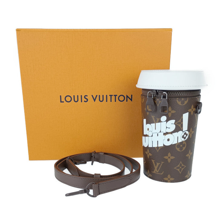 新古未使用展示品 LOUIS VUITTON ルイ ヴィトン ショルダーバッグ エブリデイLV コーヒーカップ M80812 ブラウン ホワイト モノグラムキャンバス レザー ユニセックス 2021AW