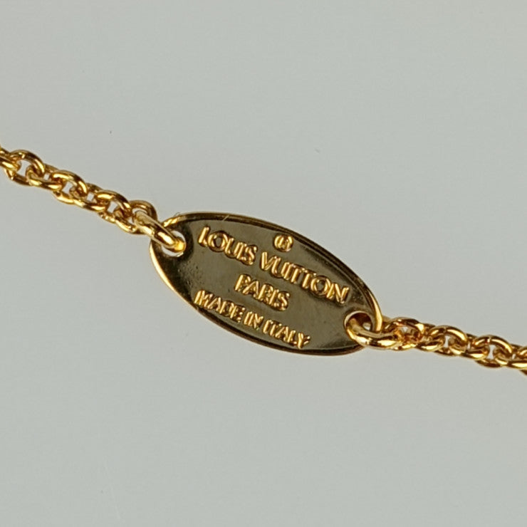 超美品 LOUIS VUITTON ルイ ヴィトン ネックレス LV エクリプス M00762 ゴールド メタル レディース アクセサリー