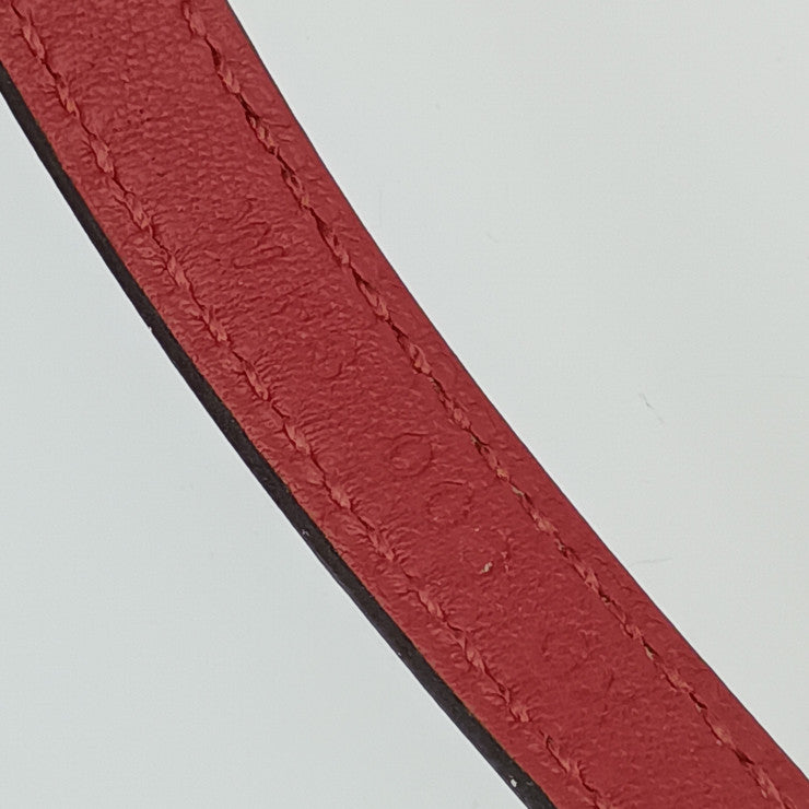 新古未使用展示品 HERMES エルメス ネックレス チョーカー クロシェット《オ・クール・デュ・フォーブル》 H500245FK ルージュグレナ ゴールド金具 ヴォー・スウィフト レディース ネックストラップ キーホルダー W刻印