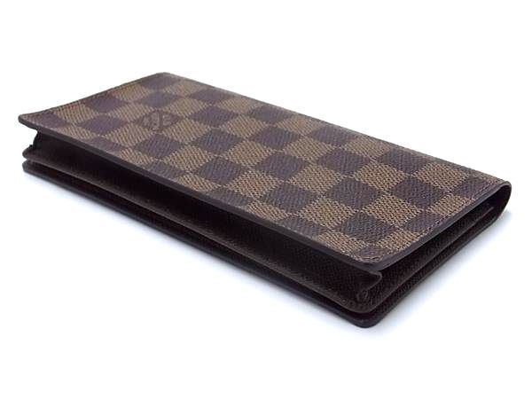 超美品 LOUIS VUITTON ルイヴィトン 長財布 ダミエ N60825 ブラウン ユニセックス ポルト カルト クレディ 二つ折り 札入れ