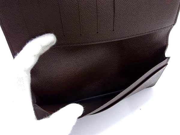 超美品 LOUIS VUITTON ルイヴィトン 長財布 ダミエ N60825 ブラウン ユニセックス ポルト カルト クレディ 二つ折り 札入れ