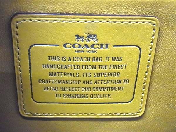 COACH コーチ ハンドバッグ ドリフター 38388 イエロー レザー レディース ターンロック 2WAY ガンメタ金具 美品