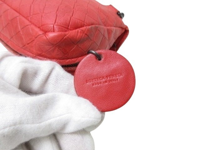 BOTTEGA VENETA ボッテガヴェネタ ショルダーバッグ イントレッチオミラージュ - レッド レザー レディース チェーン 2WAY ガンメタ金具