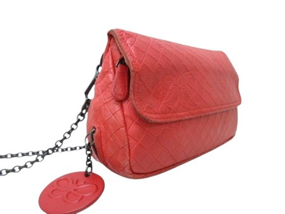 BOTTEGA VENETA ボッテガヴェネタ ショルダーバッグ イントレッチオミラージュ - レッド レザー レディース チェーン 2WAY ガンメタ金具