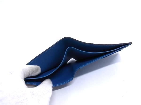 LOUIS VUITTON ルイヴィトン 財布 ポルトフォイユ ミュルティプル M58190 ブルー トリヨンレザー メンズ 二つ折り財布 美品