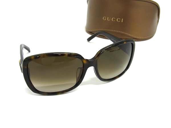 GUCCI グッチ サングラス インターロッキングG GG3178/K/S ブラウン プラスチック ユニセックス べっ甲調 美品