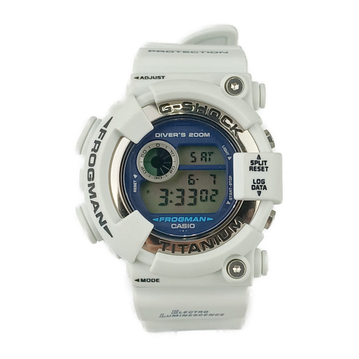 超美品 CASIO カシオ 腕時計 G-SHOCK MASTER OF G - SEA Gショック フロッグマン DW-8200LG-8JR ホワイト系 樹脂 チタン メンズ クオーツ デジタル