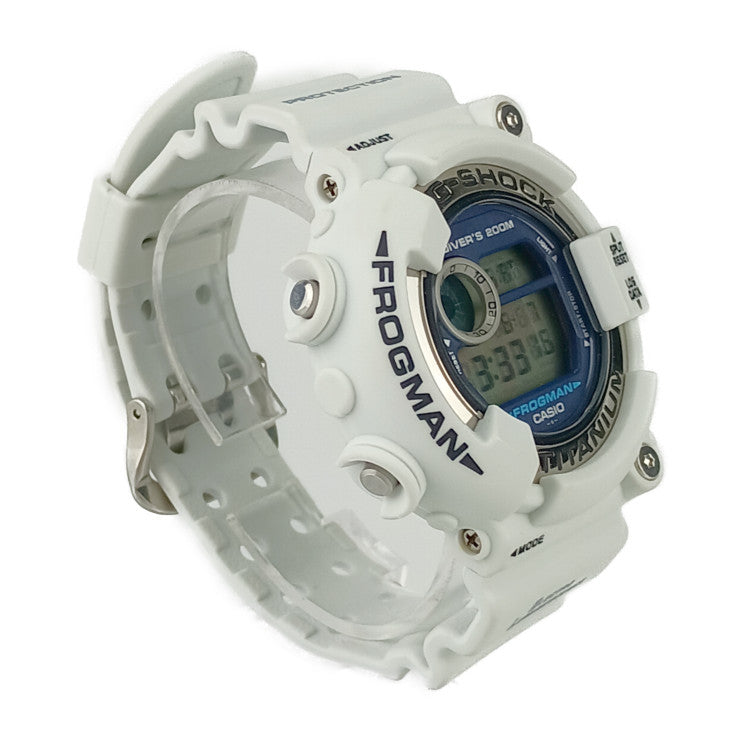超美品 CASIO カシオ 腕時計 G-SHOCK MASTER OF G - SEA Gショック フロッグマン DW-8200LG-8JR ホワイト系 樹脂 チタン メンズ クオーツ デジタル