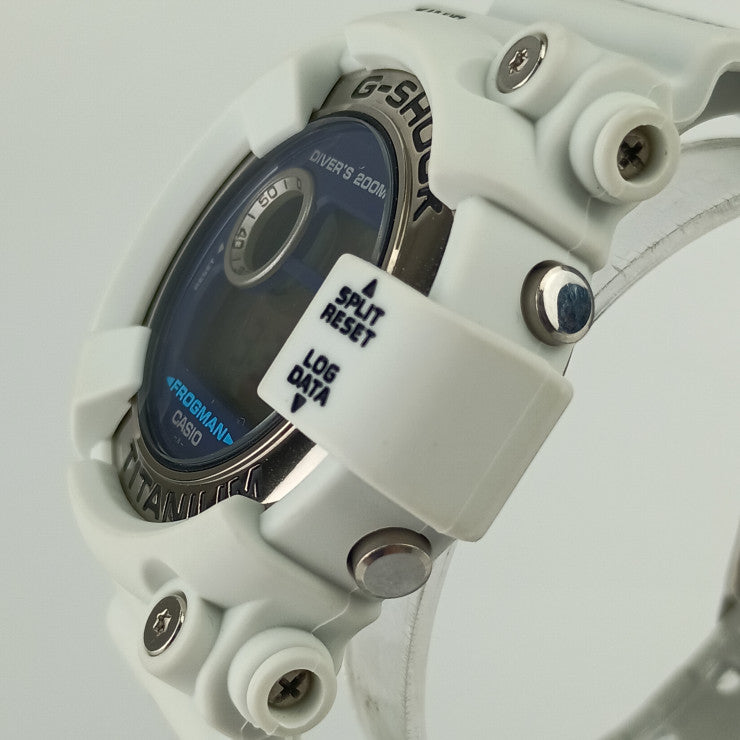 超美品 CASIO カシオ 腕時計 G-SHOCK MASTER OF G - SEA Gショック フロッグマン DW-8200LG-8JR ホワイト系 樹脂 チタン メンズ クオーツ デジタル