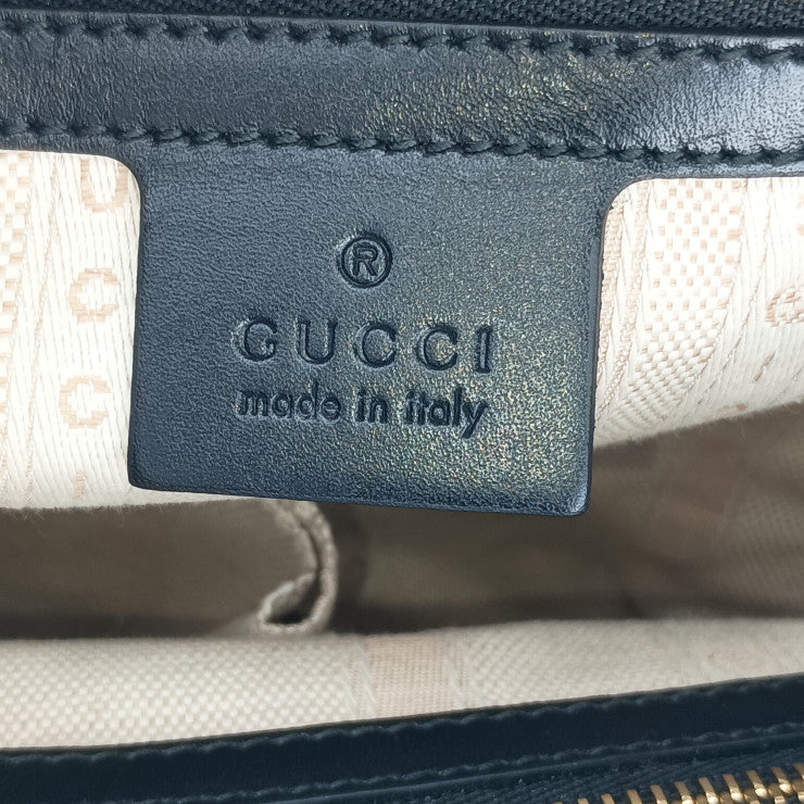 超美品 GUCCI グッチ ハンドバッグ ブライトディアマンテ 2WAYバッグ 354332 ブラック ゴールド金具 レザー レディース ミニボストンバッグ ショルダーバッグ