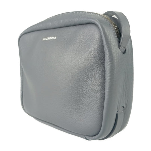超美品 BALENCIAGA バレンシアガ ショルダーバッグ エブリデイ カメラバッグ S 489812 グレー シルバー金具 カーフスキン ユニセックス