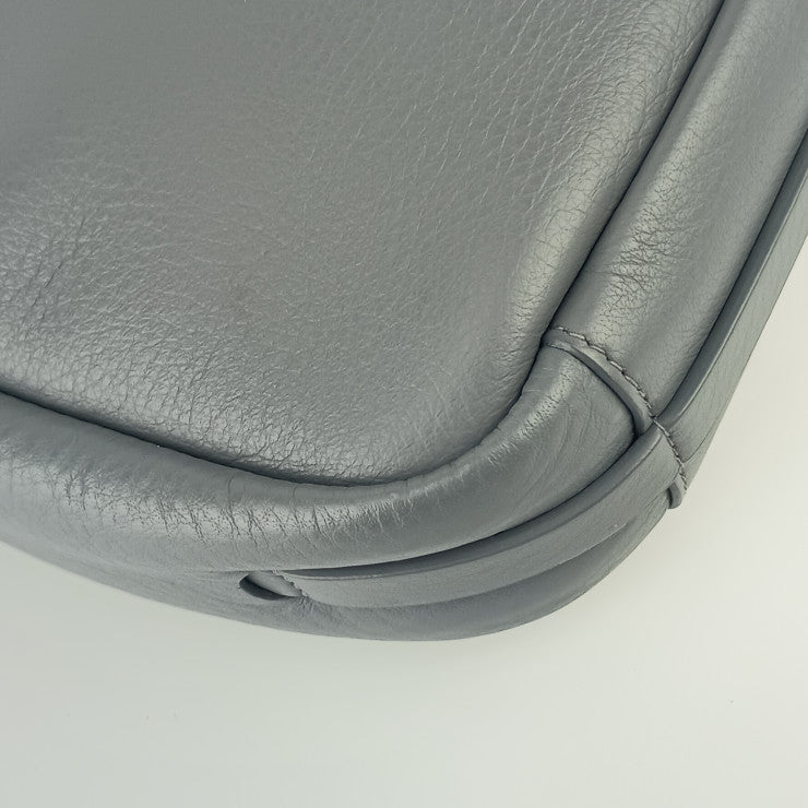 超美品 BALENCIAGA バレンシアガ ショルダーバッグ エブリデイ カメラバッグ S 489812 グレー シルバー金具 カーフスキン ユニセックス