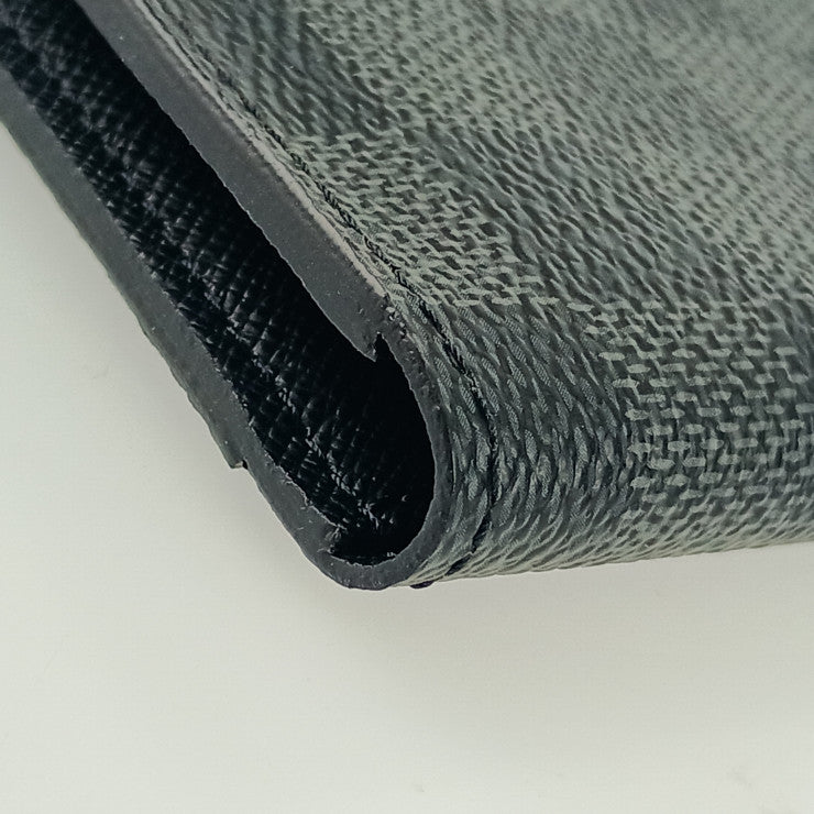 美品 LOUIS VUITTON ルイ ヴィトン カードケース オーガナイザー ドゥ ポッシュ ダミエグラフィット N63075 グレー ブラック PVC レザー メンズ 名刺入れ