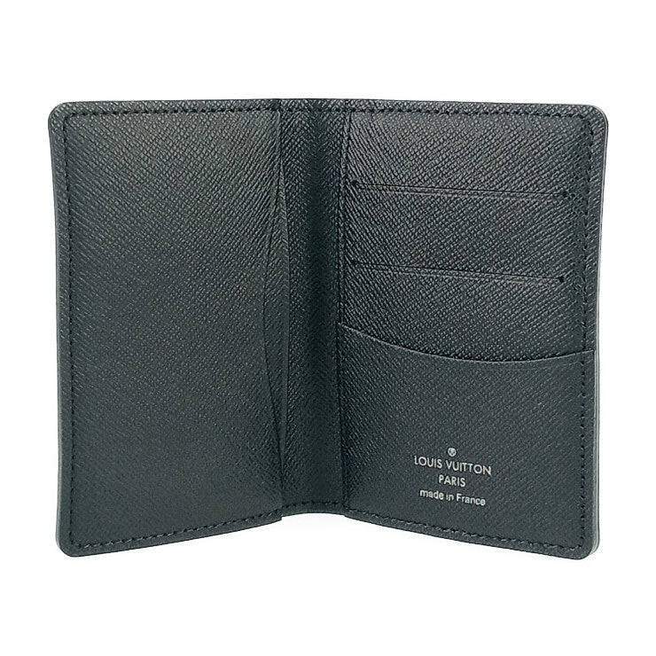 美品 LOUIS VUITTON ルイ ヴィトン カードケース オーガナイザー ドゥ ポッシュ ダミエグラフィット N63075 グレー ブラック PVC レザー メンズ 名刺入れ