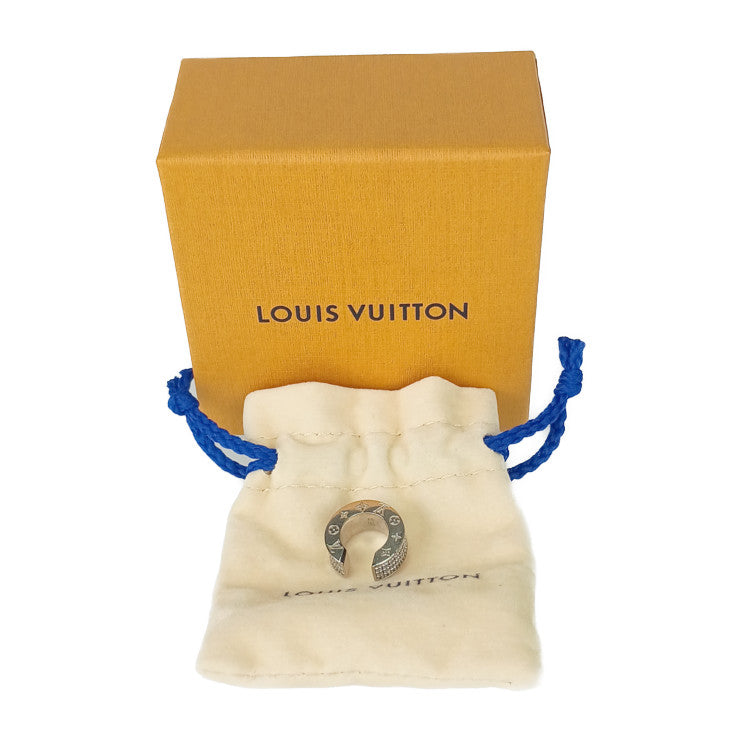 LOUIS VUITTON ルイ ヴィトン イヤリング イヤーカフ LVライト M01415 シルバー メタル ラインストーン メンズ モノグラム