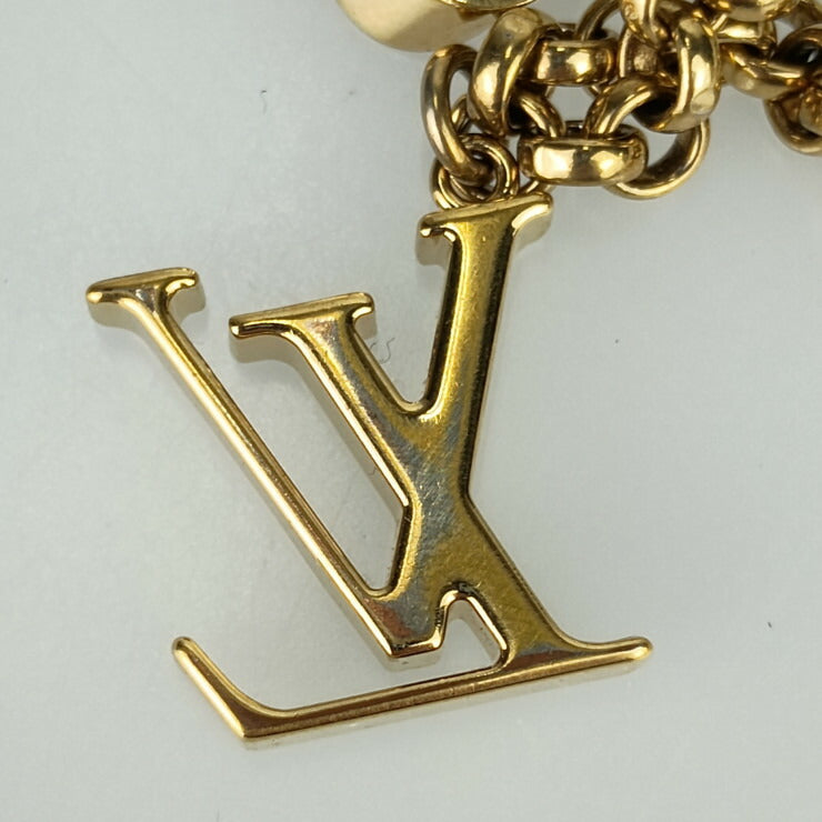 LOUIS VUITTON ルイ ヴィトン キーホルダー バッグチャーム・チェーン フルール ドゥ モノグラム M65111 ゴールド メタル ユニセックス