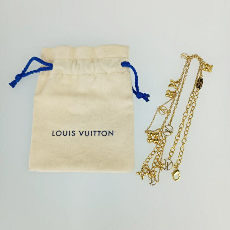 LOUIS VUITTON ルイ ヴィトン ネックレス コリエ・ブルーミング M64855 ゴールド メタル レディース モノグラム