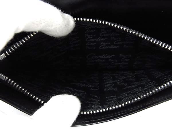 Cartier カルティエ 財布 パシャ ブラック レザー メンズ
