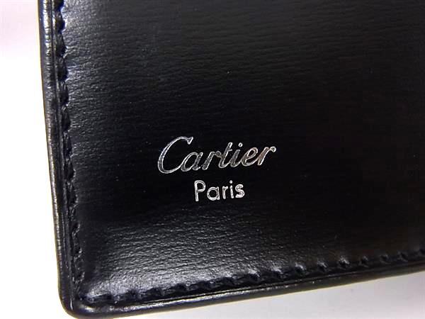 Cartier カルティエ 財布 パシャ ブラック レザー メンズ