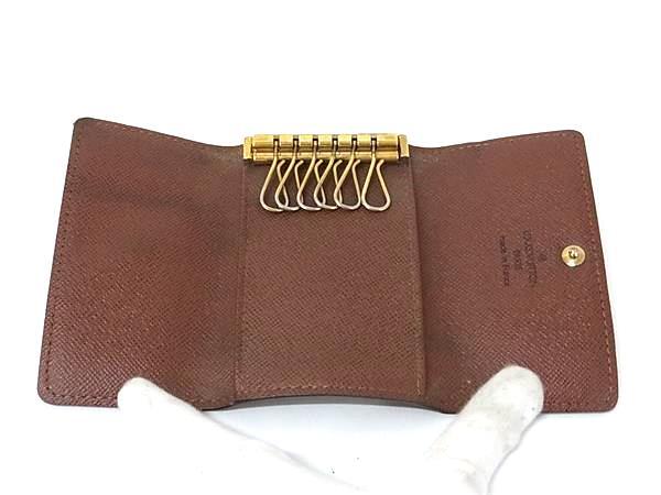 LOUIS VUITTON ルイヴィトン キーケース モノグラム ミュルティクレ6 M62630 ブラウン PVC レザー ユニセックス 6連 ゴールド金具