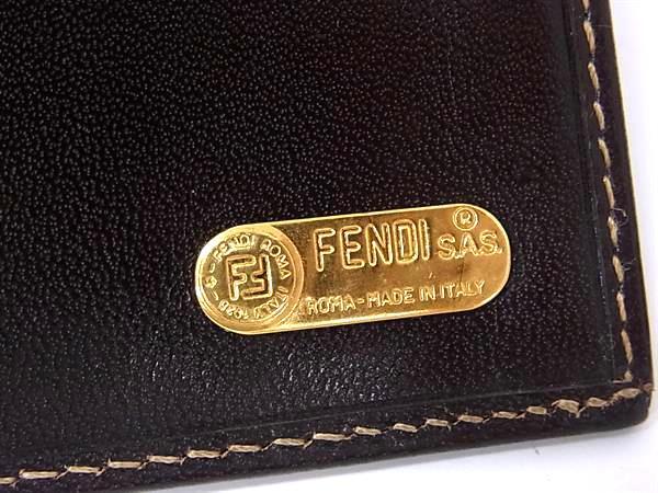 FENDI フェンディ 財布 ズッカ柄 2277・30806・079 ブラウン キャンバス×レザー ユニセックス Wホック 二つ折り長財布