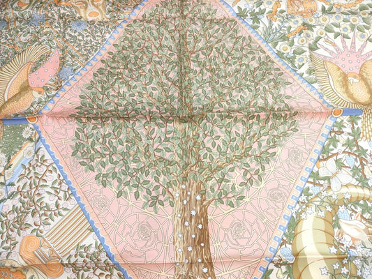 HERMES エルメス スカーフ カレ90 Axis Mundi マルチカラー シルク レディース 新品未使用展示品