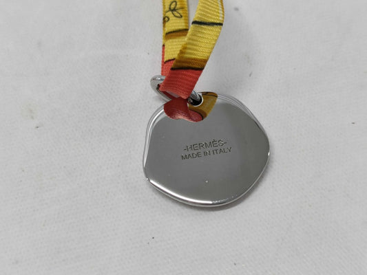 HERMES エルメス ネックレス トゥールビヨン シルバー マルチカラー メタル シルク レディース コード ネックレス 新古未使用展示品