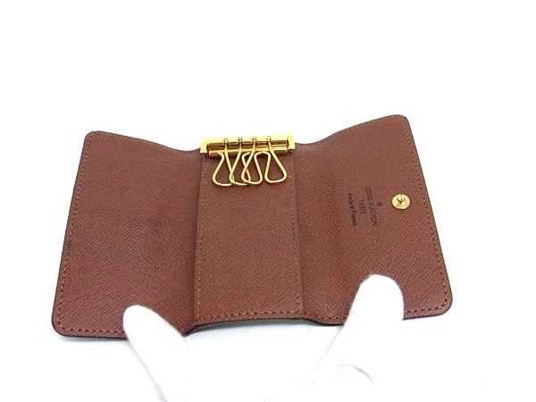 LOUIS VUITTON ルイヴィトン キーケース モノグラム ミュルティクレ4 M62631 ブラウン PVC レザー ユニセックス 4連 ゴールド金具 美品