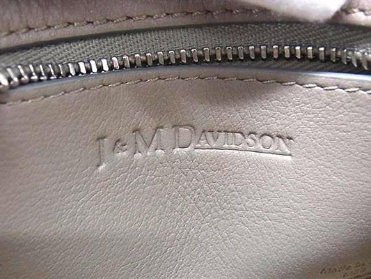 J&M DAVIDSON ジェイアンドエムデヴィッドソン ショルダーバッグ トップハンドル ミニぺブル グレージュ レザー レディース スタッズ 超美品