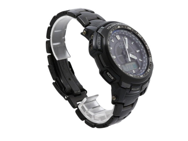 CASIO カシオ 腕時計 プロトレック PRW-5100YT ブラック文字盤 ブラック ブラックチタン メンズ 美品