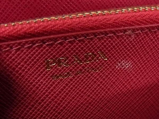 PRADA プラダ 財布 トライアングルロゴ 1M1188 ピンク サフィアーノレザー レディース 三角ロゴマーク ラウンドファスナー 長財布 オーガナイザー ゴールド金具