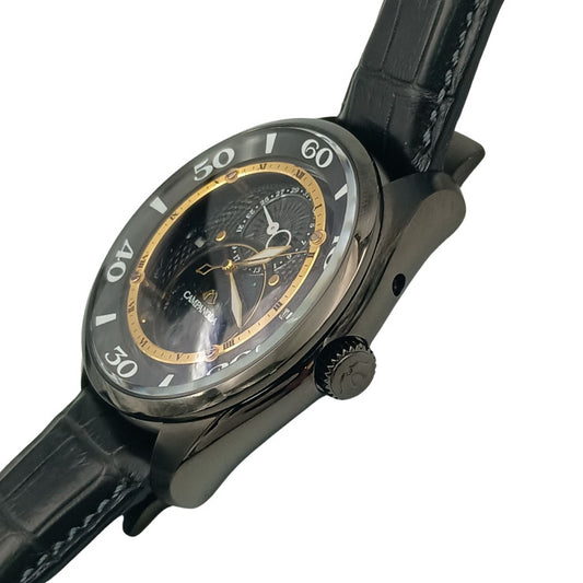 CITIZEN シチズン 時計 カンパノラ 塵地螺鈿 (ちりじらでん)限定300本 8730T026117/BU002402E ブラック SS クロコダイル メンズ 超美品