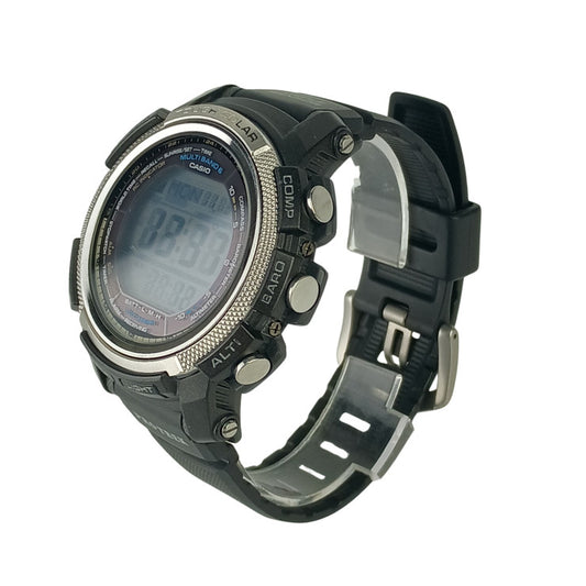 CASIO カシオ 時計 プロトレック トリプルセンサー PRW20001ER ブラック ラバー メンズ デジタル 美品