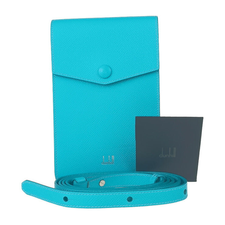 新古未使用展示品 dunhill ダンヒル ショルダーバッグ カドガン ショルダーポーチ - ブルー系 レザー ユニセックス ミニバッグ クロスボディ