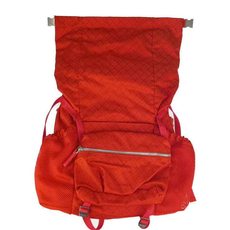 BOTTEGA VENETA ボッテガ ヴェネタ バックパック Trekking トレッキング 652147 tomato レッド系 シルバー金具 ナイロン ユニセックス リュックサック