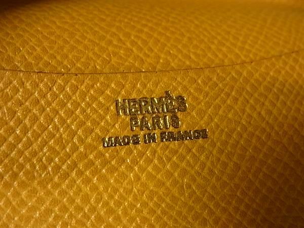 HERMES エルメス 手帳カバー アジェンダPM イエロー系 クシュベル ユニセックス □C刻印 美品