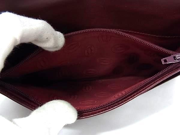 Cartier カルティエ 財布 マストライン 二つ折り 長財布 L3000117 ボルドー系 レザー ユニセックス ゴールド金具