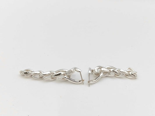 Tiffany&Co. ティファニー ピアス フォージ ドロップリンク シルバー系 Ag925 レディース 美品