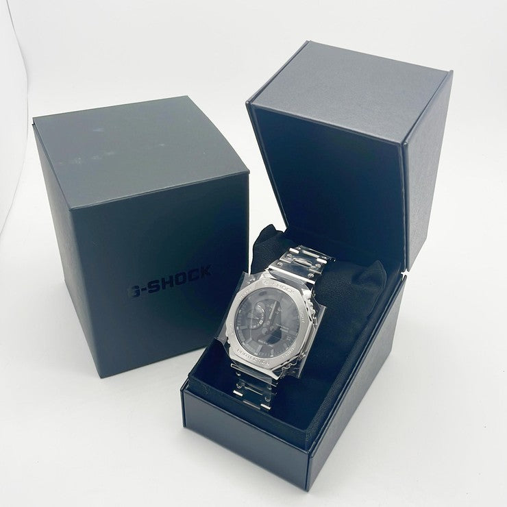 CASIO カシオ 時計 GSHOCK FULL METAL 2100 Series GMB2100D1AJF ブラック シルバー ステンレススチール メンズ アナデジ 新品未使用展示品