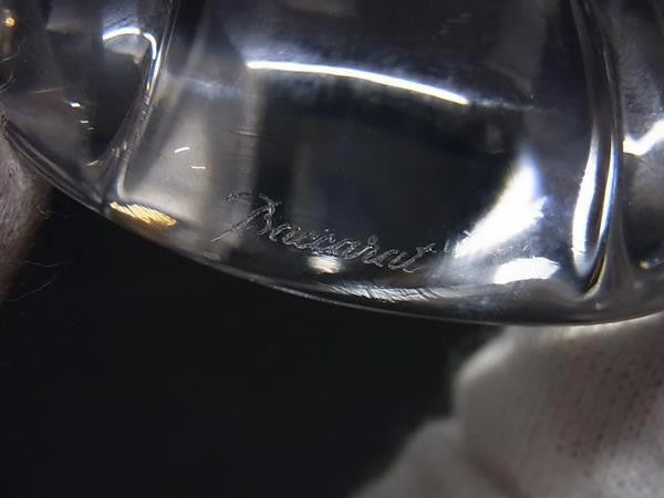 Baccarat バカラ ネックレス クリア×ブラック系 クリスタルガラス レディース ハート 美品