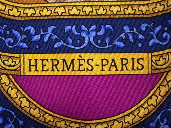HERMES エルメス スカーフ カレ90 マルチカラー シルク100% レディース QALAMDAN カラムダン 美品